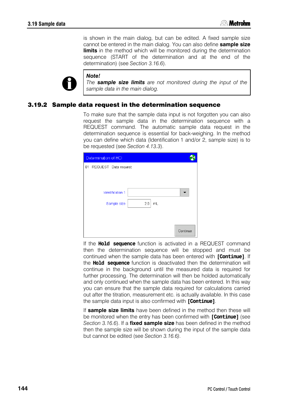 Metrohm 840 PC Control 5.0 / Touch Control User Manual | Page 156 / 351