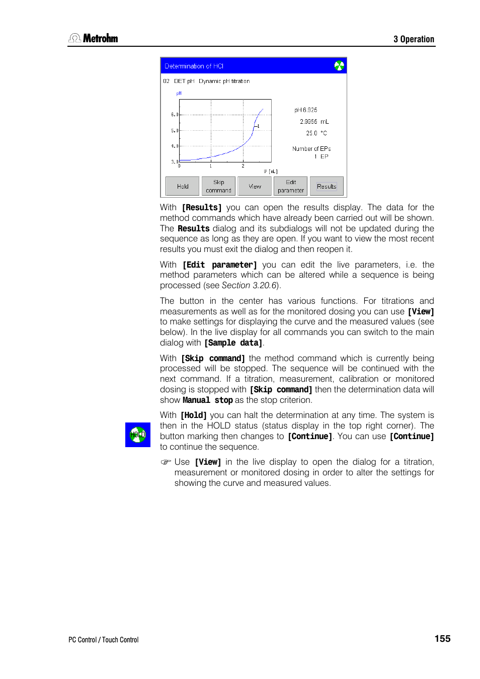 Metrohm 840 PC Control 5.0 / Touch Control User Manual | Page 167 / 351