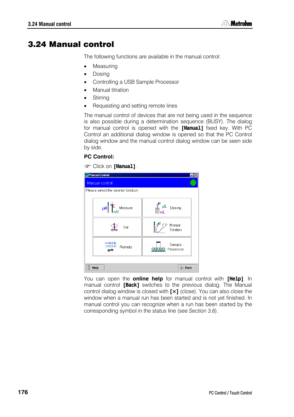 24 manual control, 24 ). with | Metrohm 840 PC Control 5.0 / Touch Control User Manual | Page 188 / 351