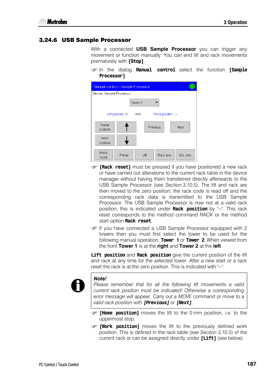 6 usb sample processor | Metrohm 840 PC Control 5.0 / Touch Control User Manual | Page 199 / 351