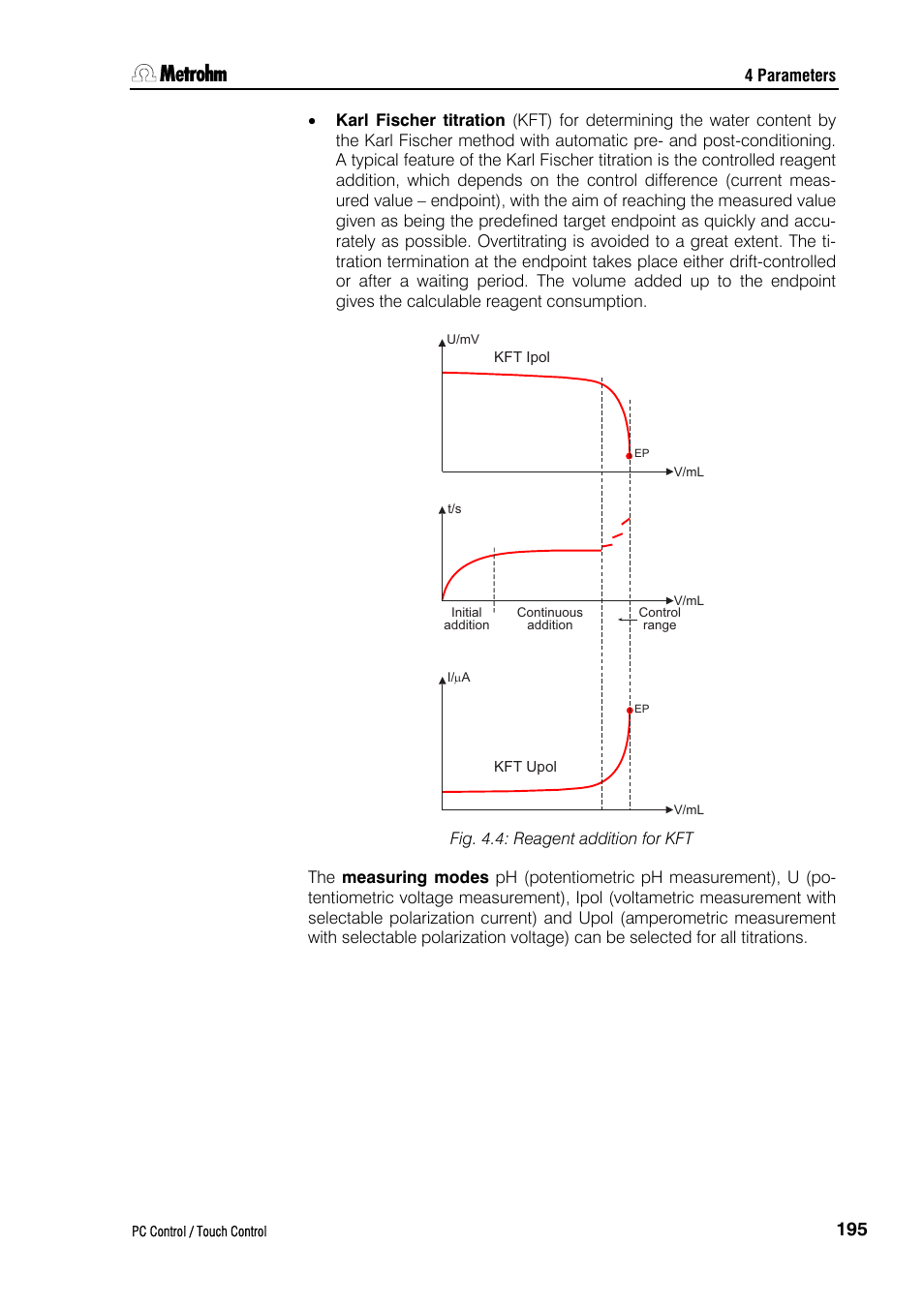 Metrohm 840 PC Control 5.0 / Touch Control User Manual | Page 207 / 351