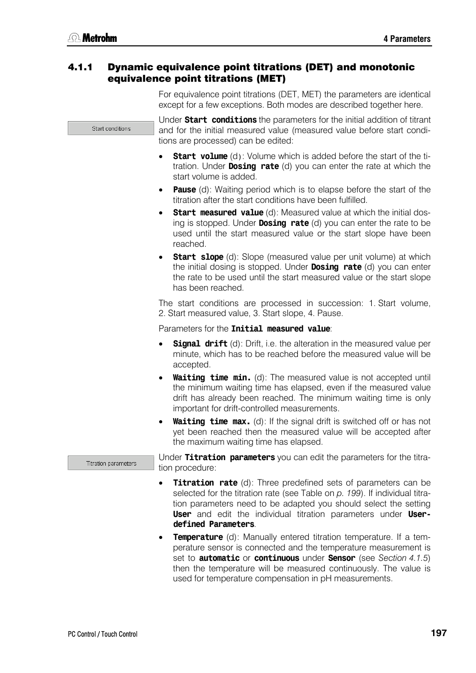 Metrohm 840 PC Control 5.0 / Touch Control User Manual | Page 209 / 351