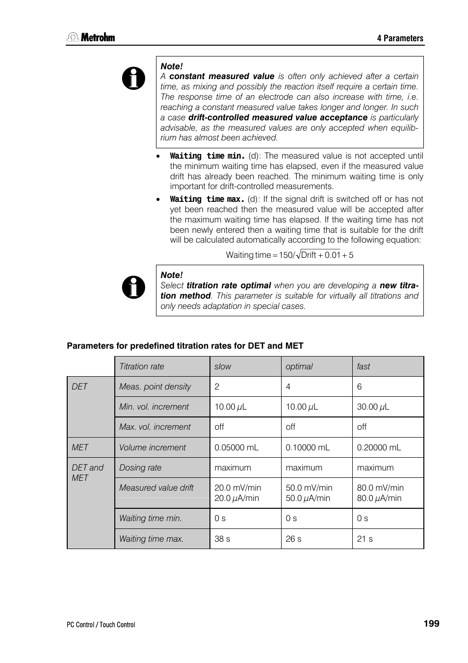 Metrohm 840 PC Control 5.0 / Touch Control User Manual | Page 211 / 351