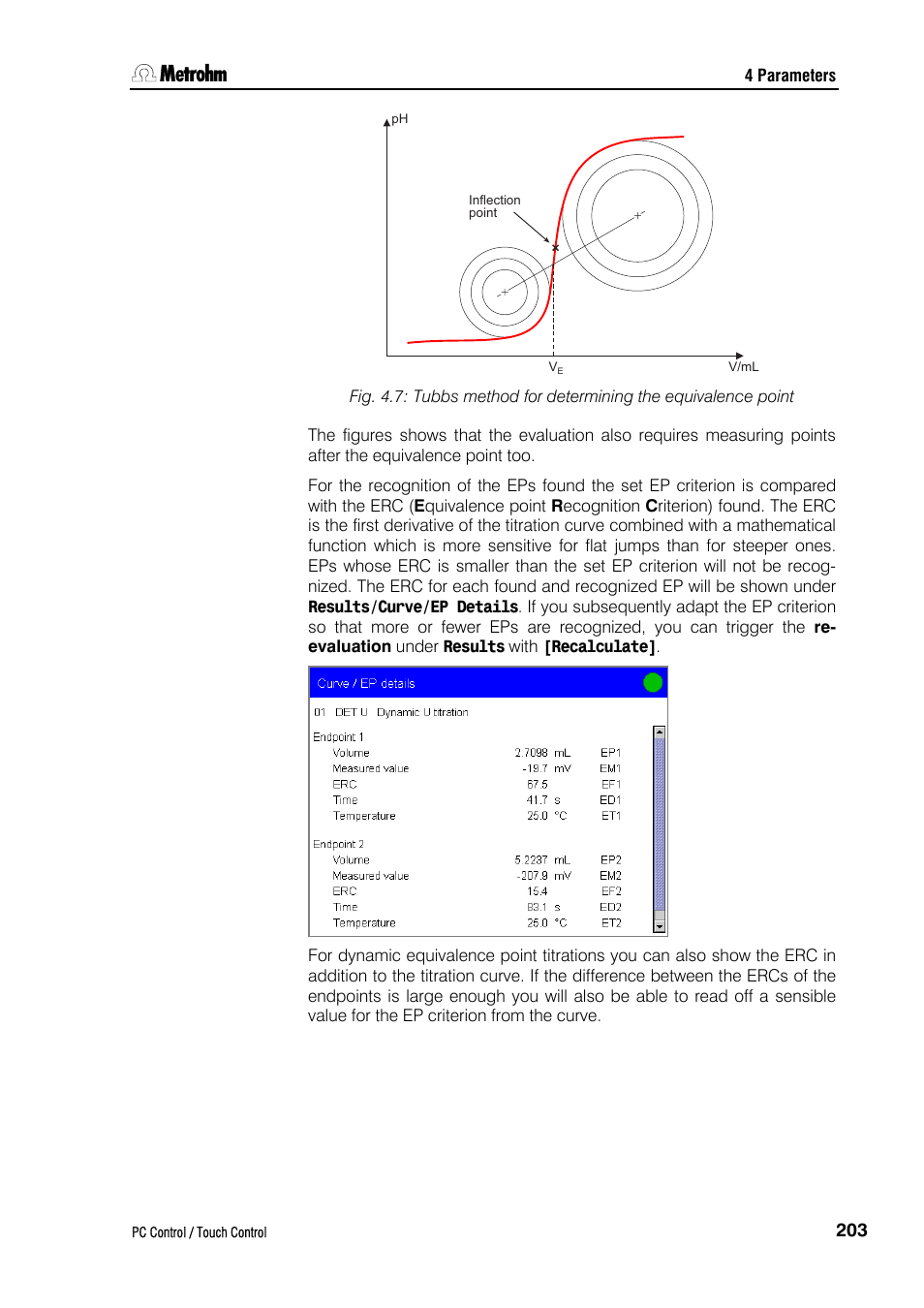 Metrohm 840 PC Control 5.0 / Touch Control User Manual | Page 215 / 351