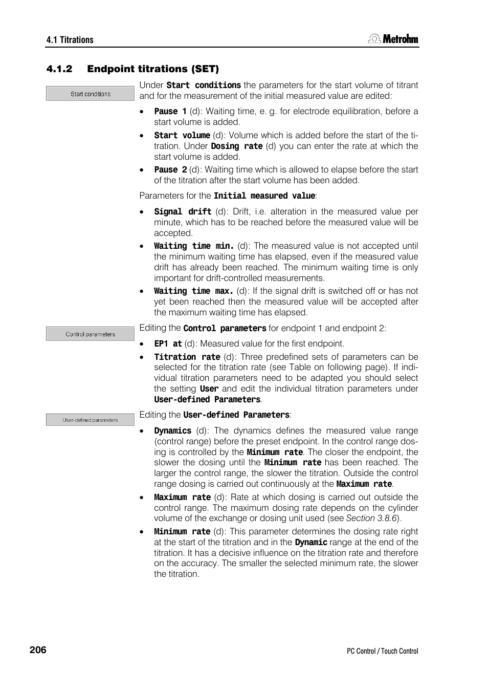 2 endpoint titrations (set) | Metrohm 840 PC Control 5.0 / Touch Control User Manual | Page 218 / 351