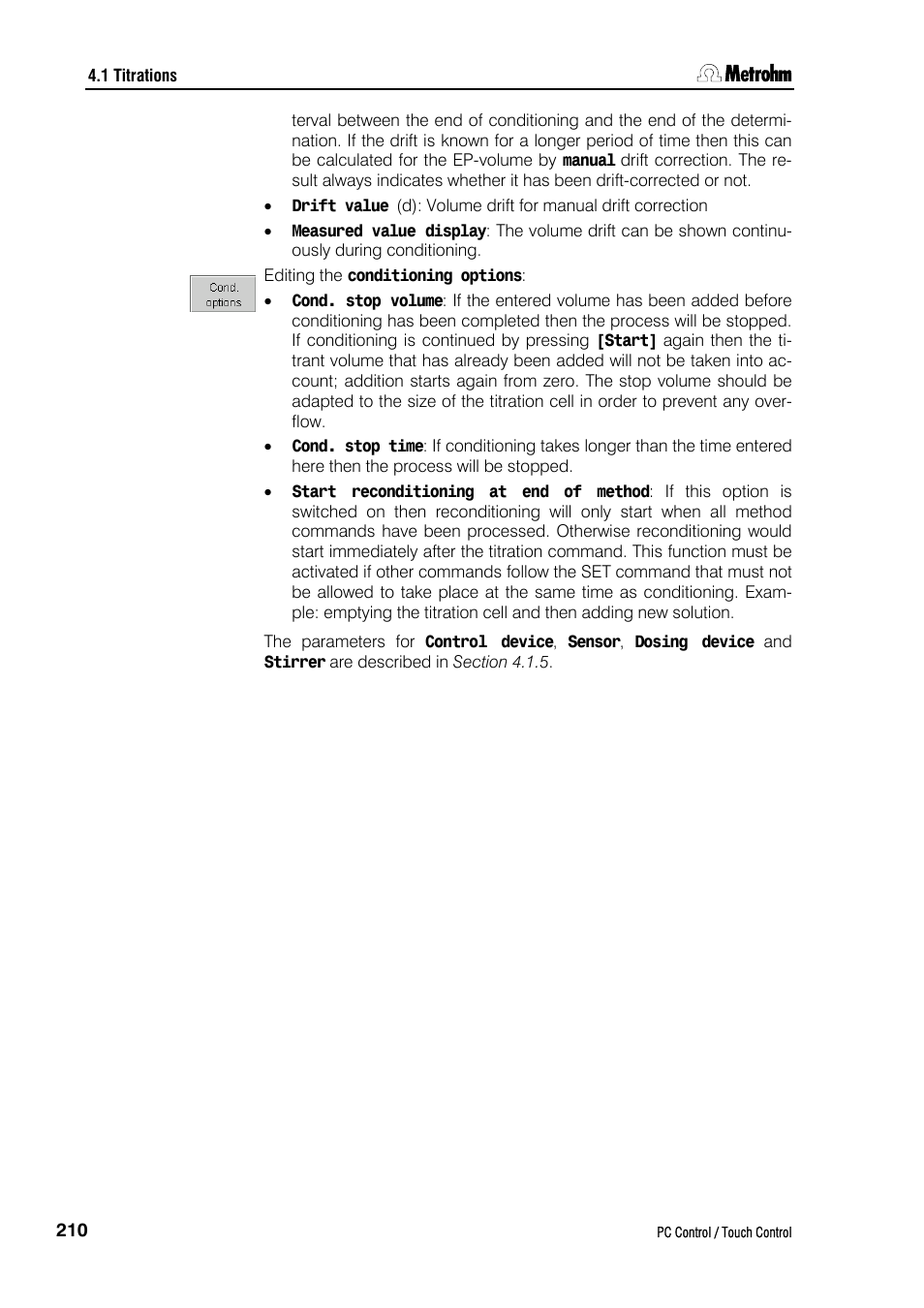 Metrohm 840 PC Control 5.0 / Touch Control User Manual | Page 222 / 351