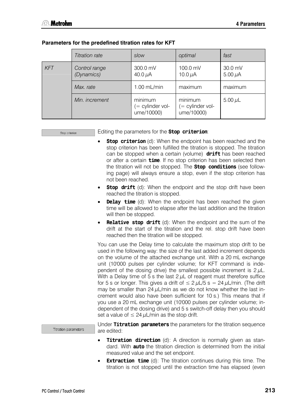 Metrohm 840 PC Control 5.0 / Touch Control User Manual | Page 225 / 351