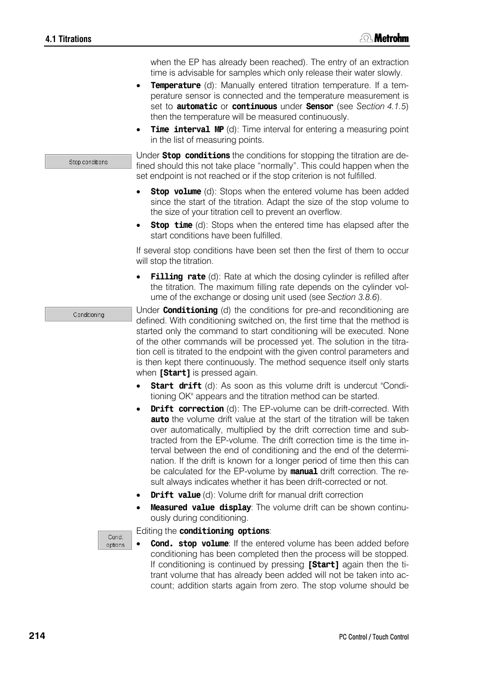 Metrohm 840 PC Control 5.0 / Touch Control User Manual | Page 226 / 351