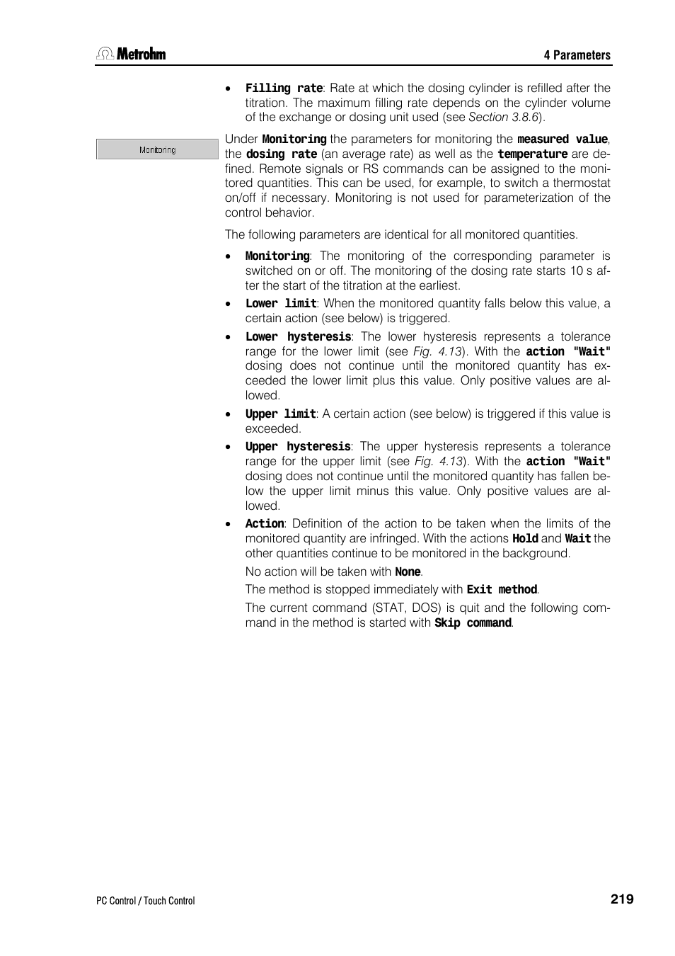 Metrohm 840 PC Control 5.0 / Touch Control User Manual | Page 231 / 351