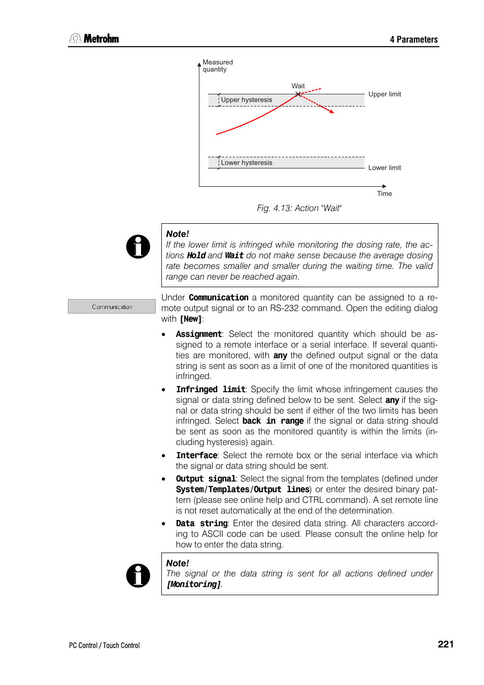 Metrohm 840 PC Control 5.0 / Touch Control User Manual | Page 233 / 351