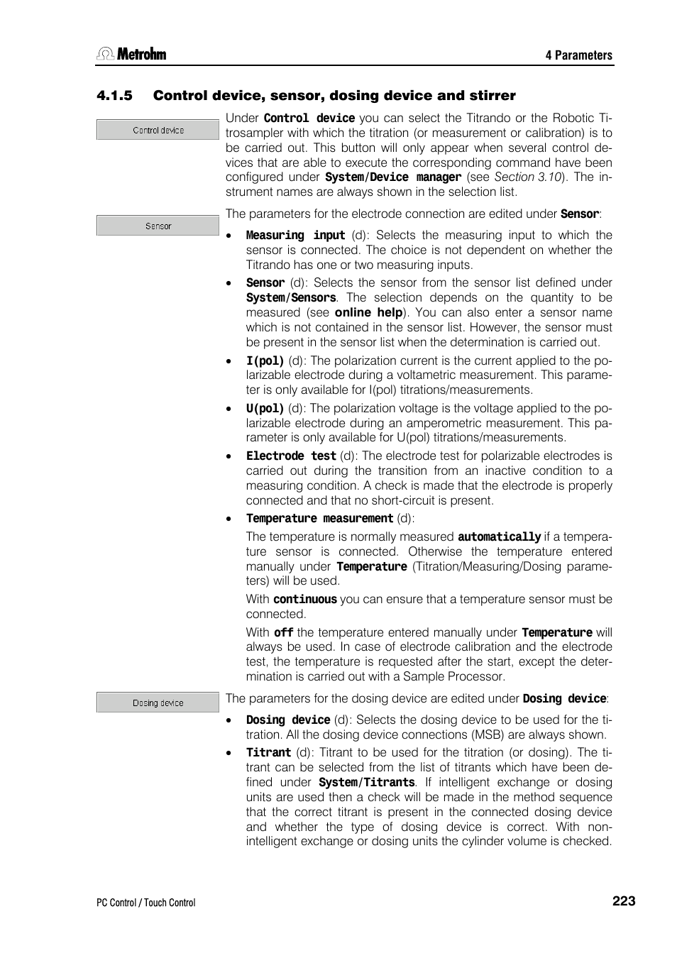 Metrohm 840 PC Control 5.0 / Touch Control User Manual | Page 235 / 351