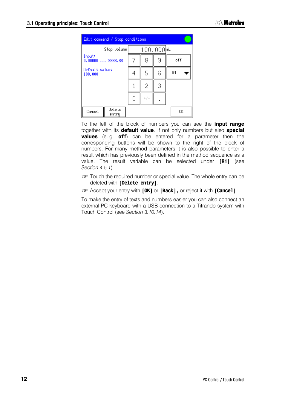 Metrohm 840 PC Control 5.0 / Touch Control User Manual | Page 24 / 351
