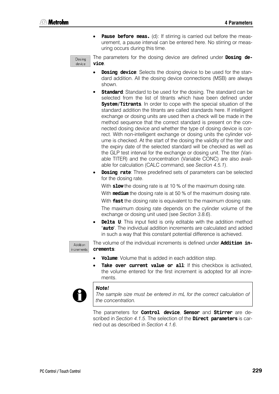 Metrohm 840 PC Control 5.0 / Touch Control User Manual | Page 241 / 351