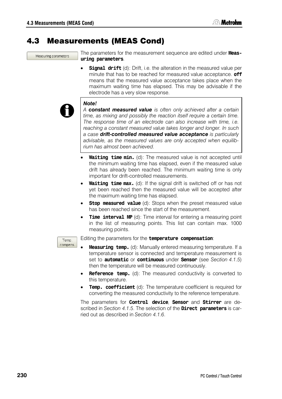 3 measurements (meas cond) | Metrohm 840 PC Control 5.0 / Touch Control User Manual | Page 242 / 351