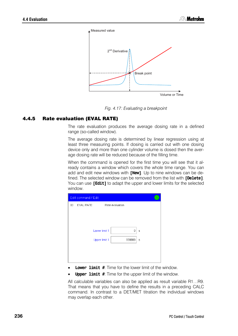 5 rate evaluation (eval rate) | Metrohm 840 PC Control 5.0 / Touch Control User Manual | Page 248 / 351