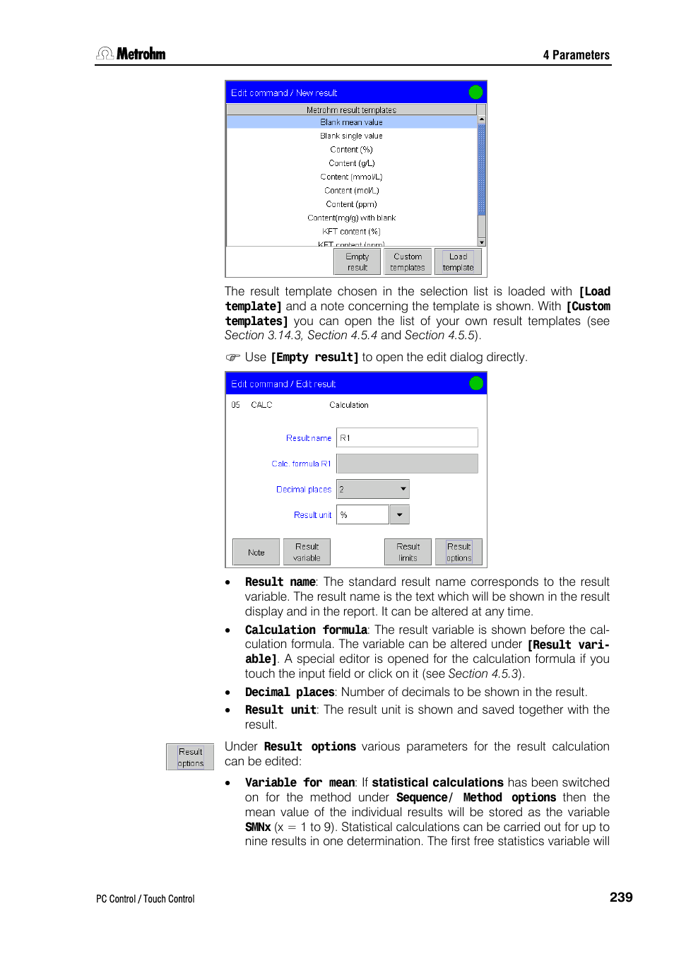 Metrohm 840 PC Control 5.0 / Touch Control User Manual | Page 251 / 351