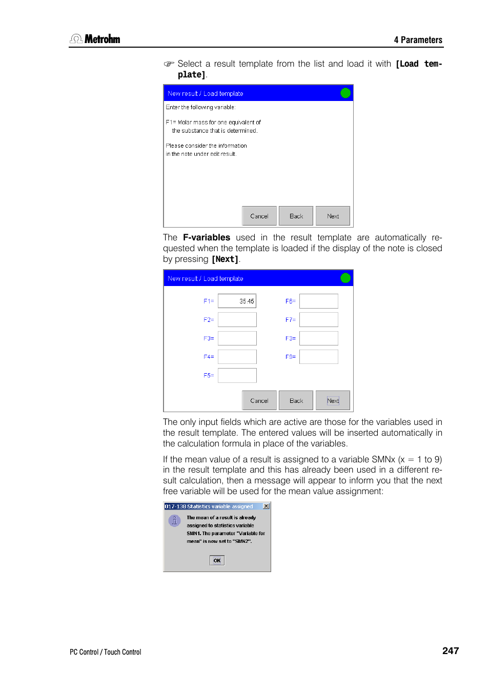 Metrohm 840 PC Control 5.0 / Touch Control User Manual | Page 259 / 351
