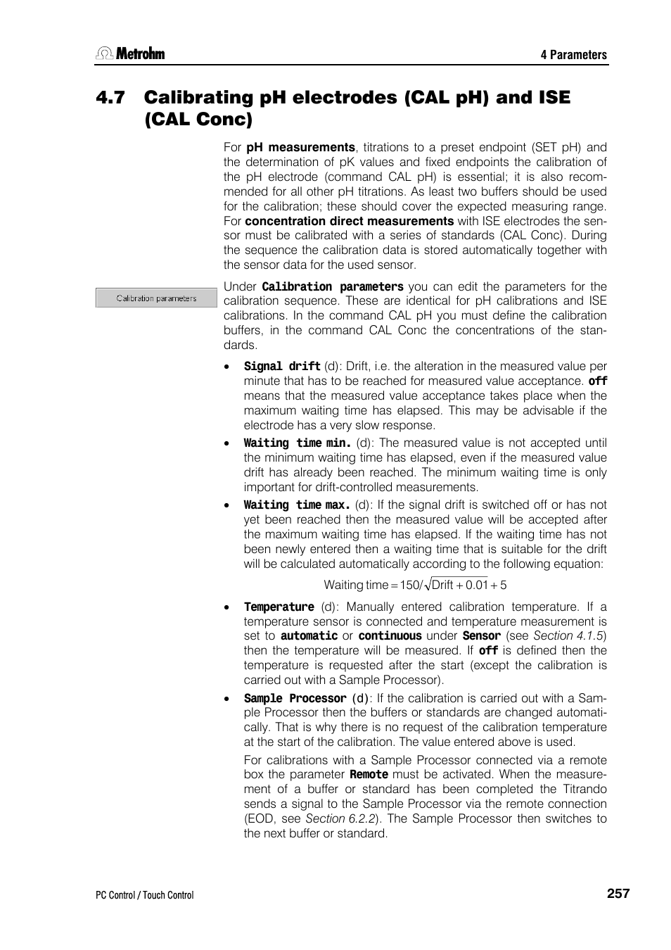 Metrohm 840 PC Control 5.0 / Touch Control User Manual | Page 269 / 351