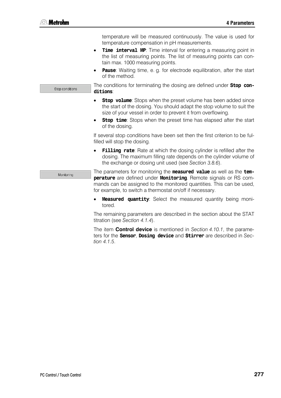 Metrohm 840 PC Control 5.0 / Touch Control User Manual | Page 289 / 351