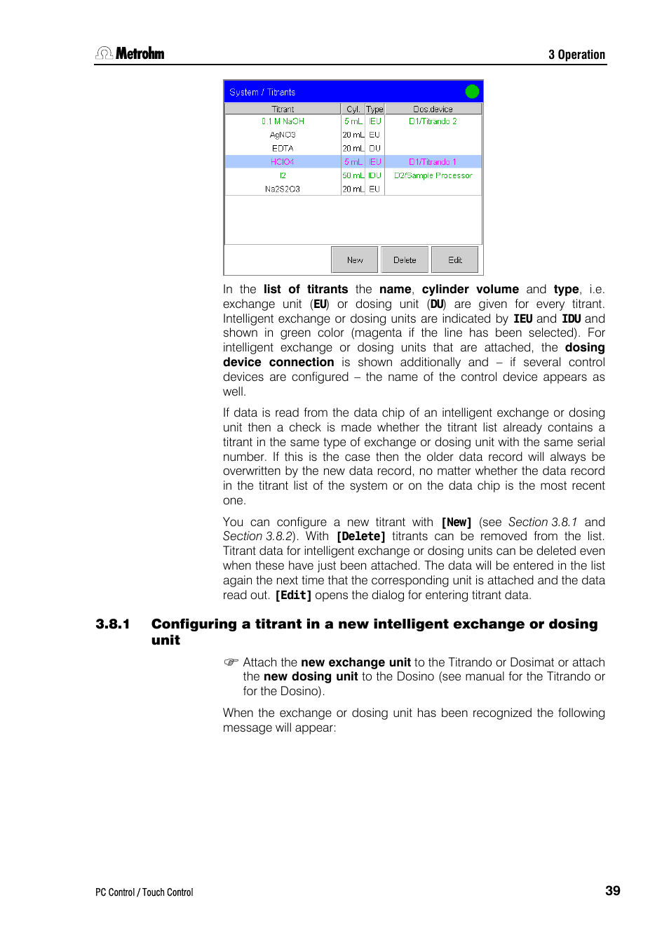Metrohm 840 PC Control 5.0 / Touch Control User Manual | Page 51 / 351