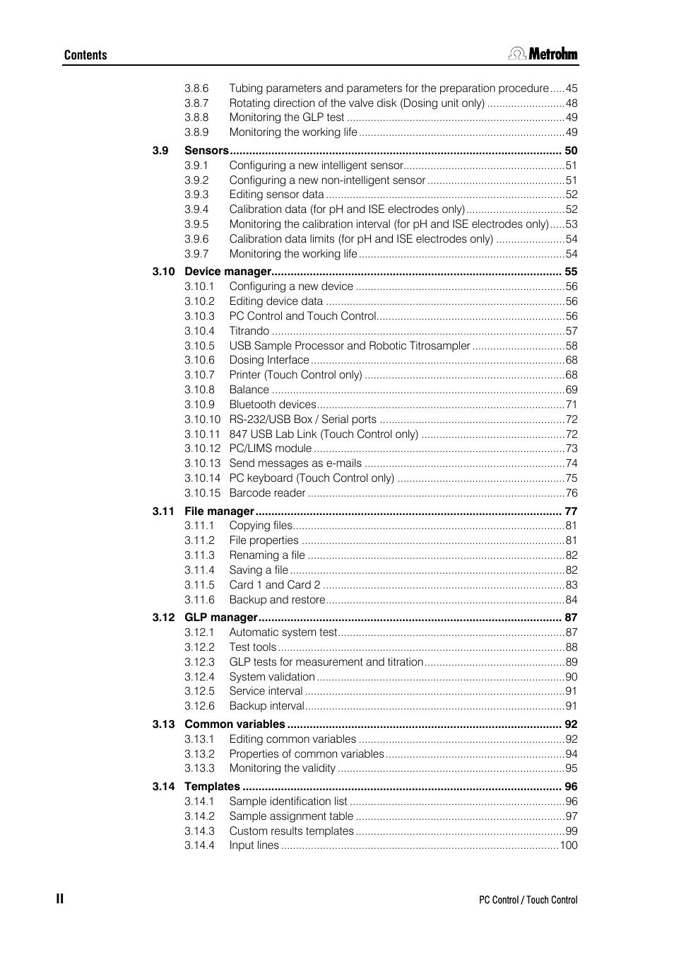 Metrohm 840 PC Control 5.0 / Touch Control User Manual | Page 6 / 351