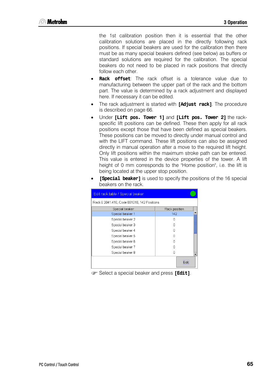 Metrohm 840 PC Control 5.0 / Touch Control User Manual | Page 77 / 351