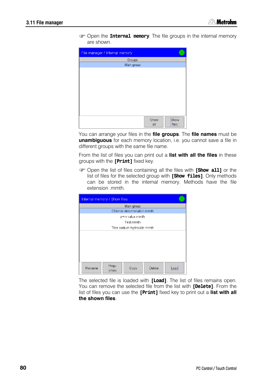 Metrohm 840 PC Control 5.0 / Touch Control User Manual | Page 92 / 351