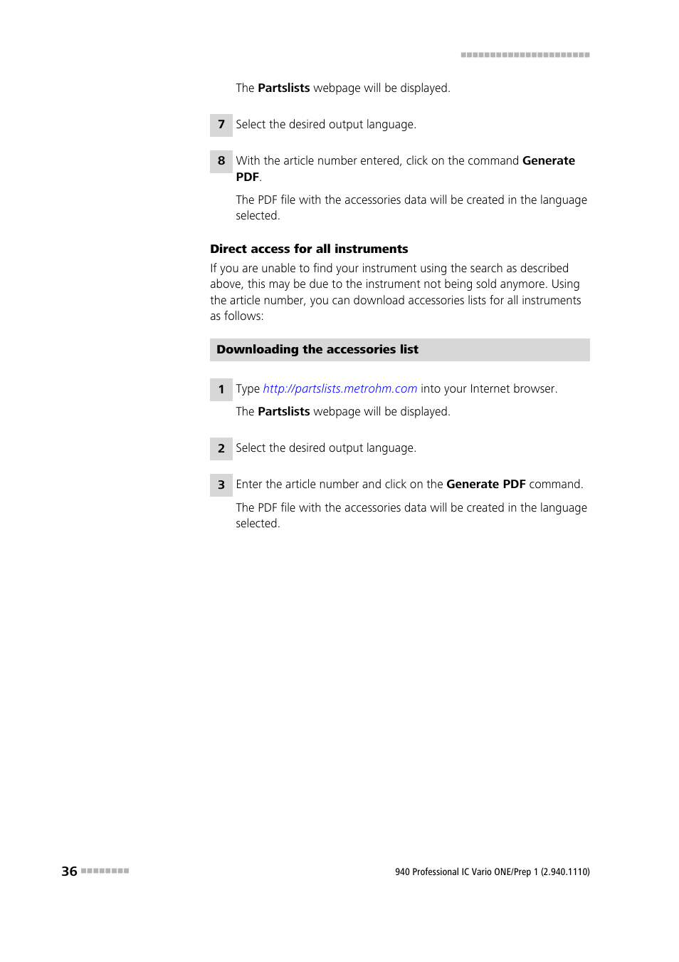 Metrohm 940 Professional IC Vario ONE/Prep 1 User Manual | Page 44 / 45