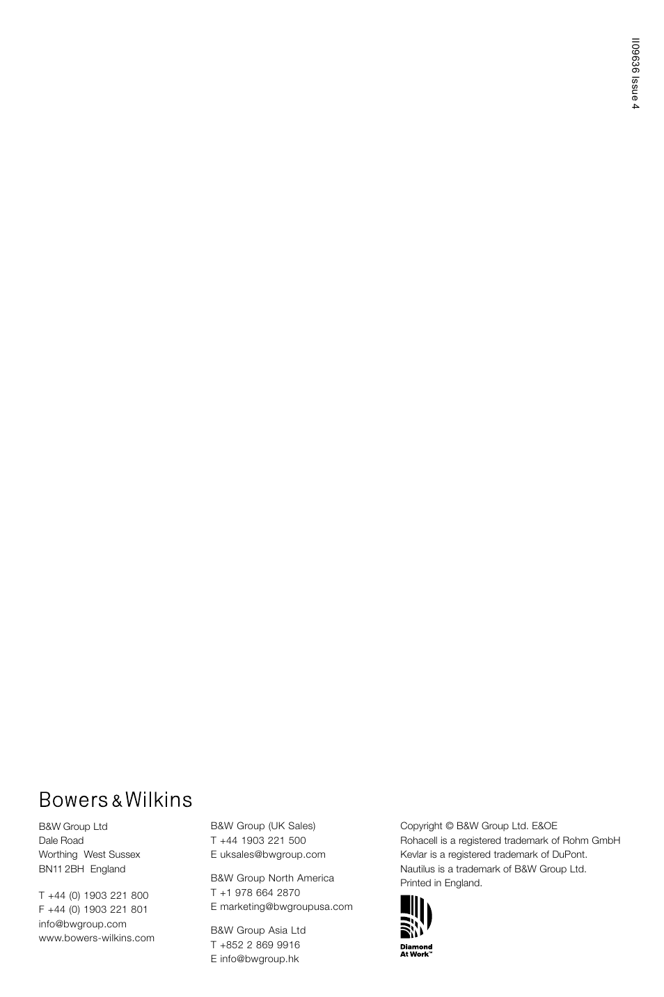 Bowers & Wilkins DS8S User Manual | Page 119 / 119