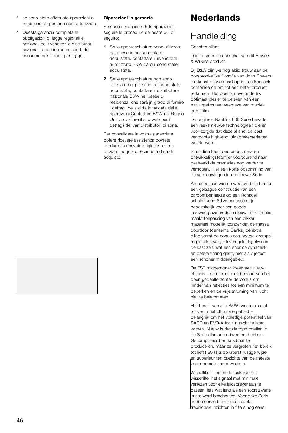 Nederlands handleiding | Bowers & Wilkins DS8S User Manual | Page 49 / 119