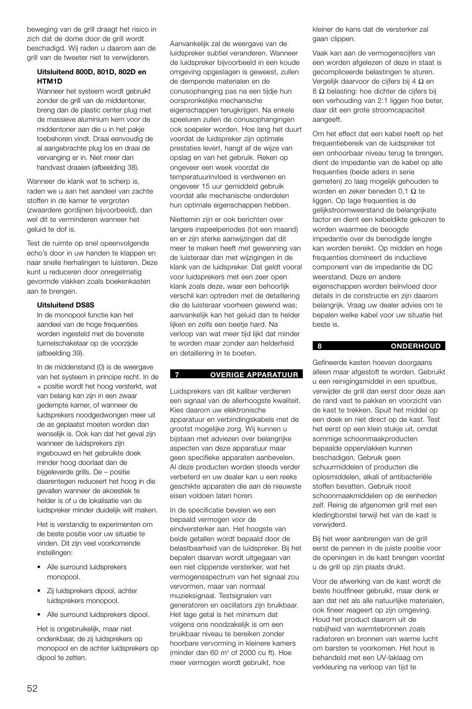 Bowers & Wilkins DS8S User Manual | Page 55 / 119