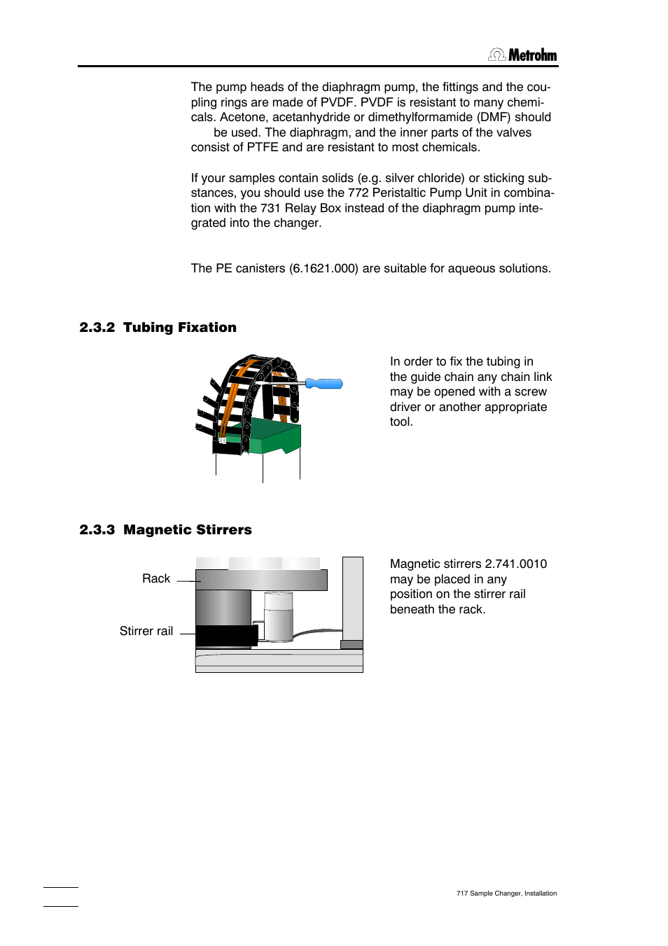 Metrohm 717 Sample Changer User Manual | Page 10 / 36