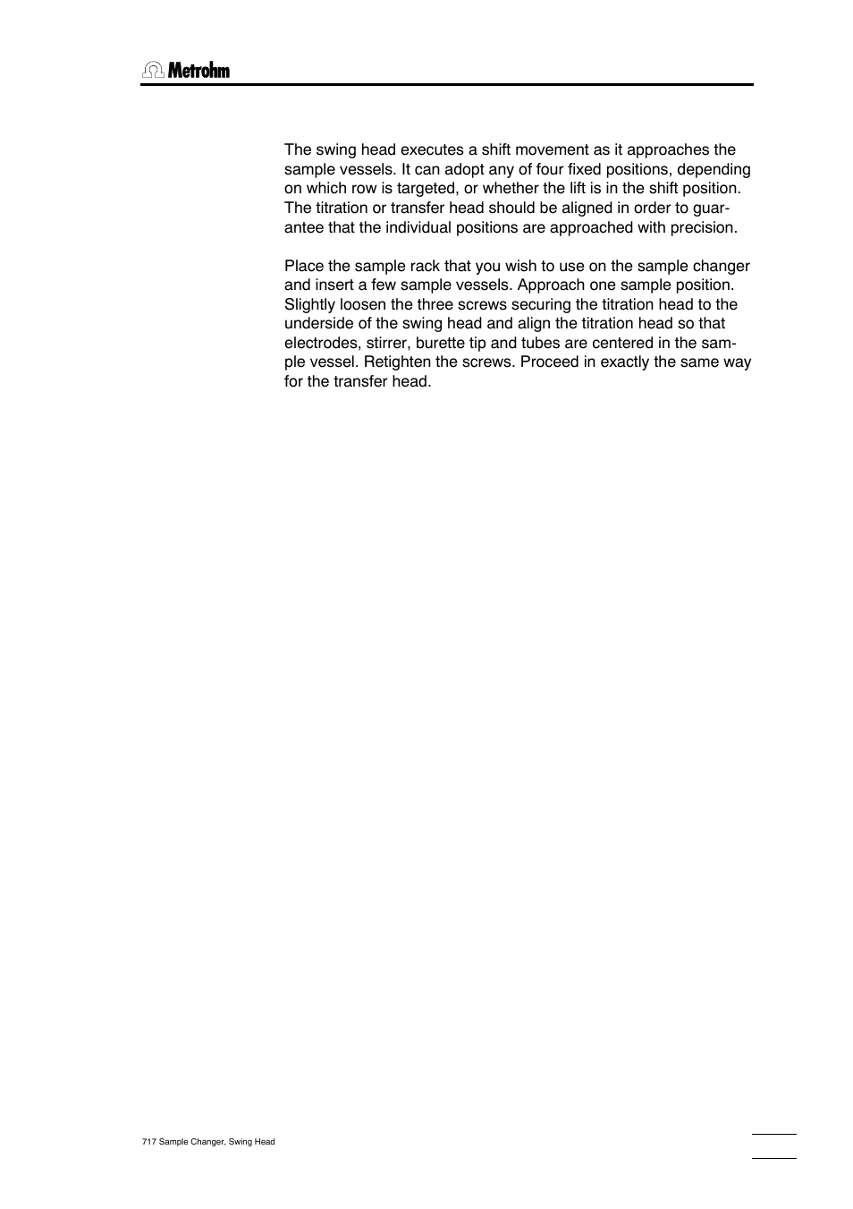 Metrohm 717 Sample Changer User Manual | Page 21 / 36