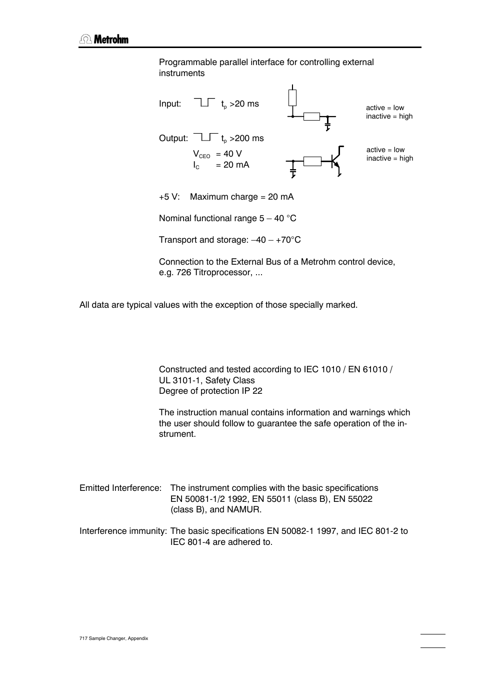 Metrohm 717 Sample Changer User Manual | Page 23 / 36
