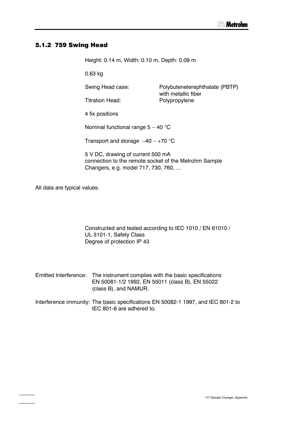 Metrohm 717 Sample Changer User Manual | Page 24 / 36