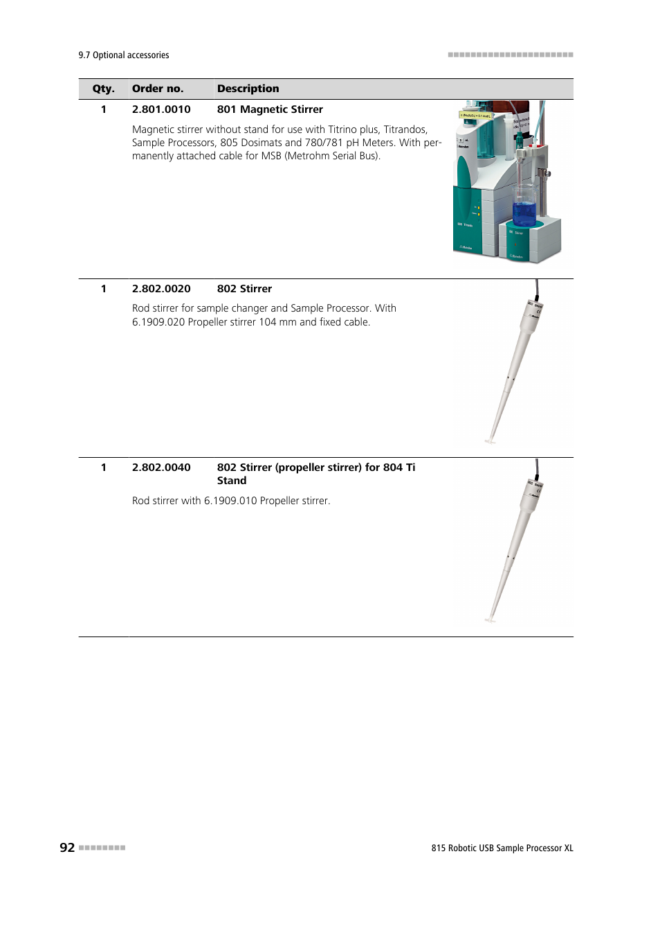 Metrohm 815 Robotic USB Sample Processor XL User Manual | Page 100 / 113