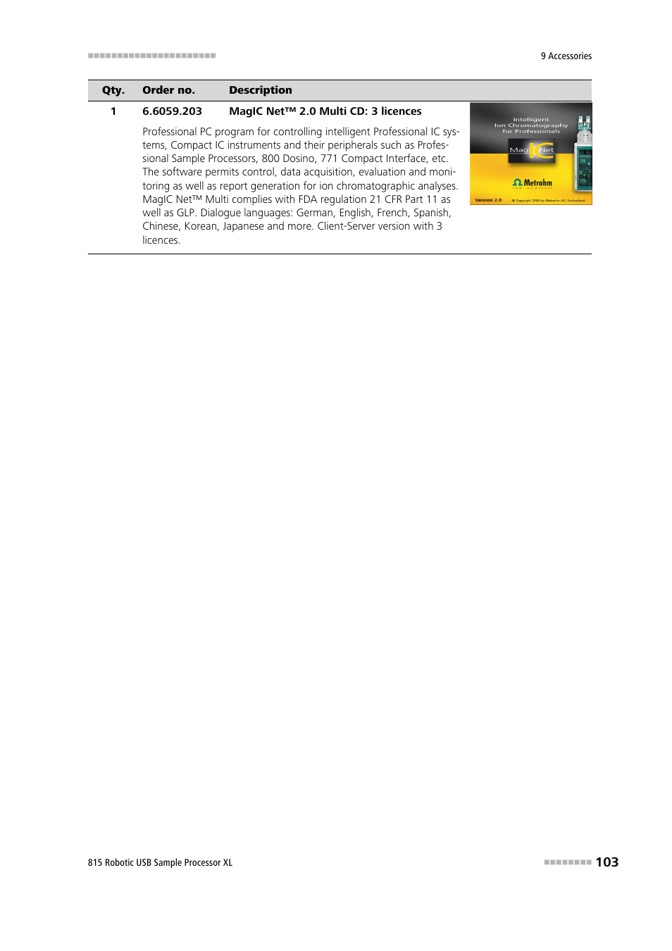 Metrohm 815 Robotic USB Sample Processor XL User Manual | Page 111 / 113
