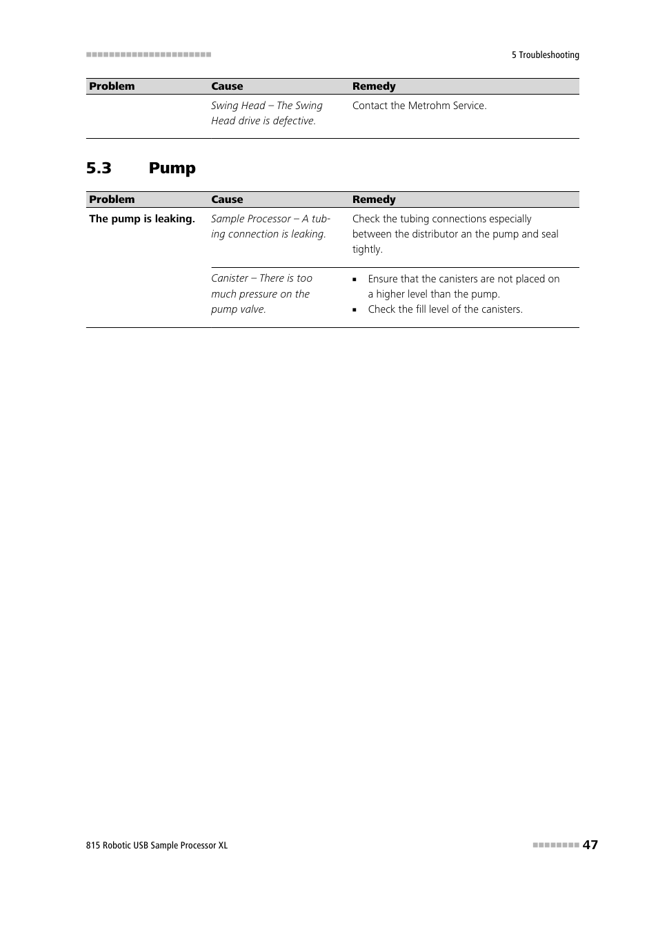 3 pump, Pump | Metrohm 815 Robotic USB Sample Processor XL User Manual | Page 55 / 113