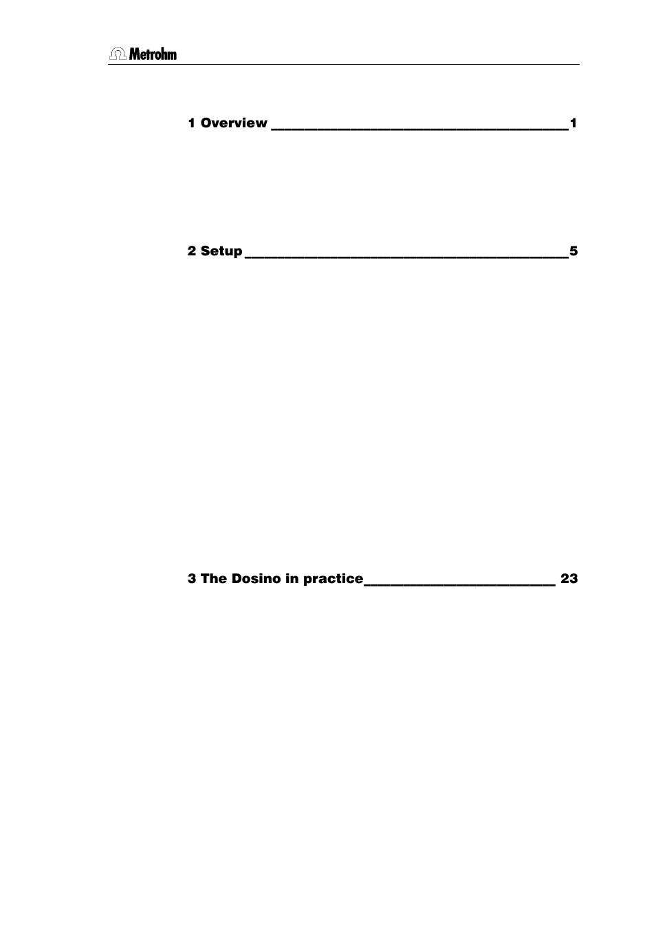 Metrohm 700 Dosino User Manual | Page 5 / 55