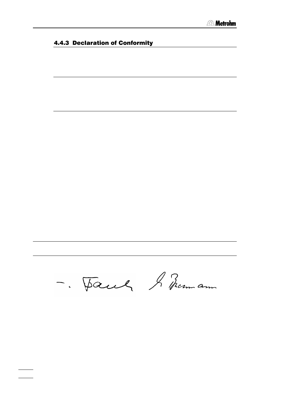 3 declaration of conformity | Metrohm 700 Dosino User Manual | Page 50 / 55
