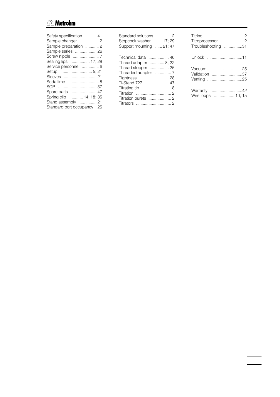 Metrohm 700 Dosino User Manual | Page 55 / 55