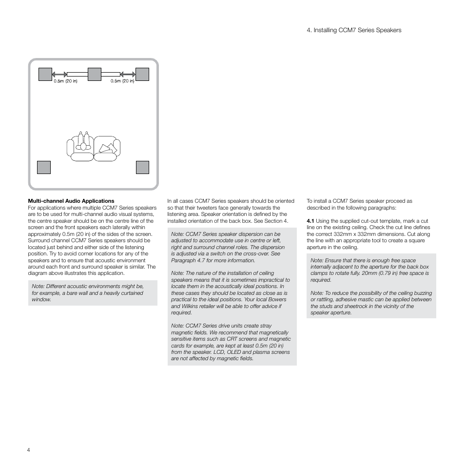 Bowers & Wilkins CCM7 User Manual | Page 4 / 8