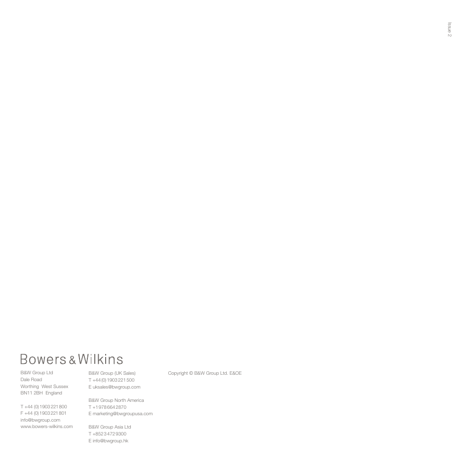 Bowers & Wilkins CCM7 User Manual | Page 8 / 8