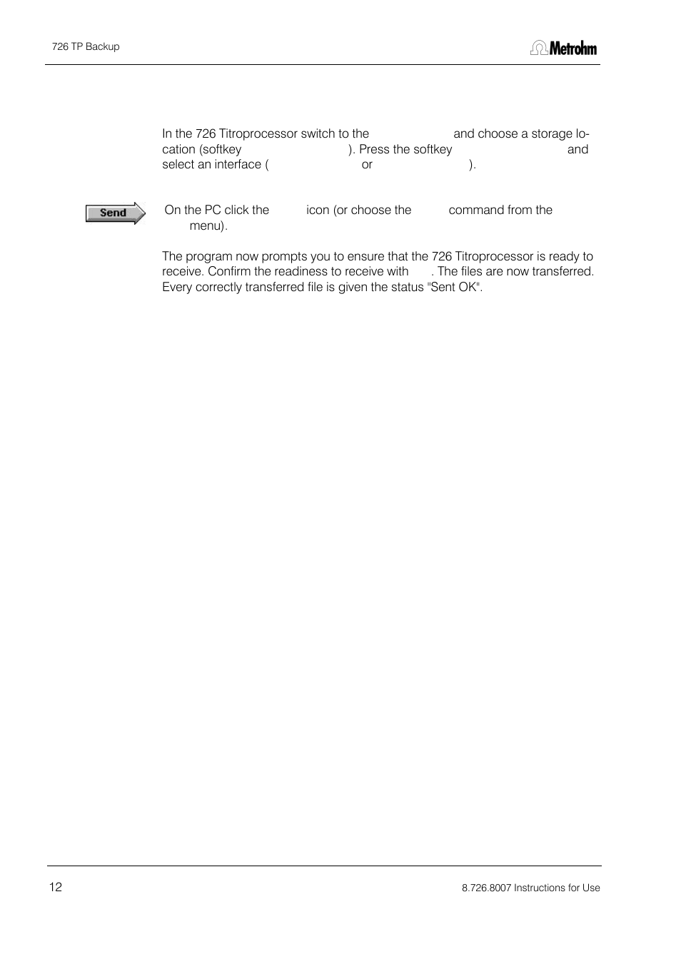 Metrohm 726 TP Backup User Manual | Page 13 / 28