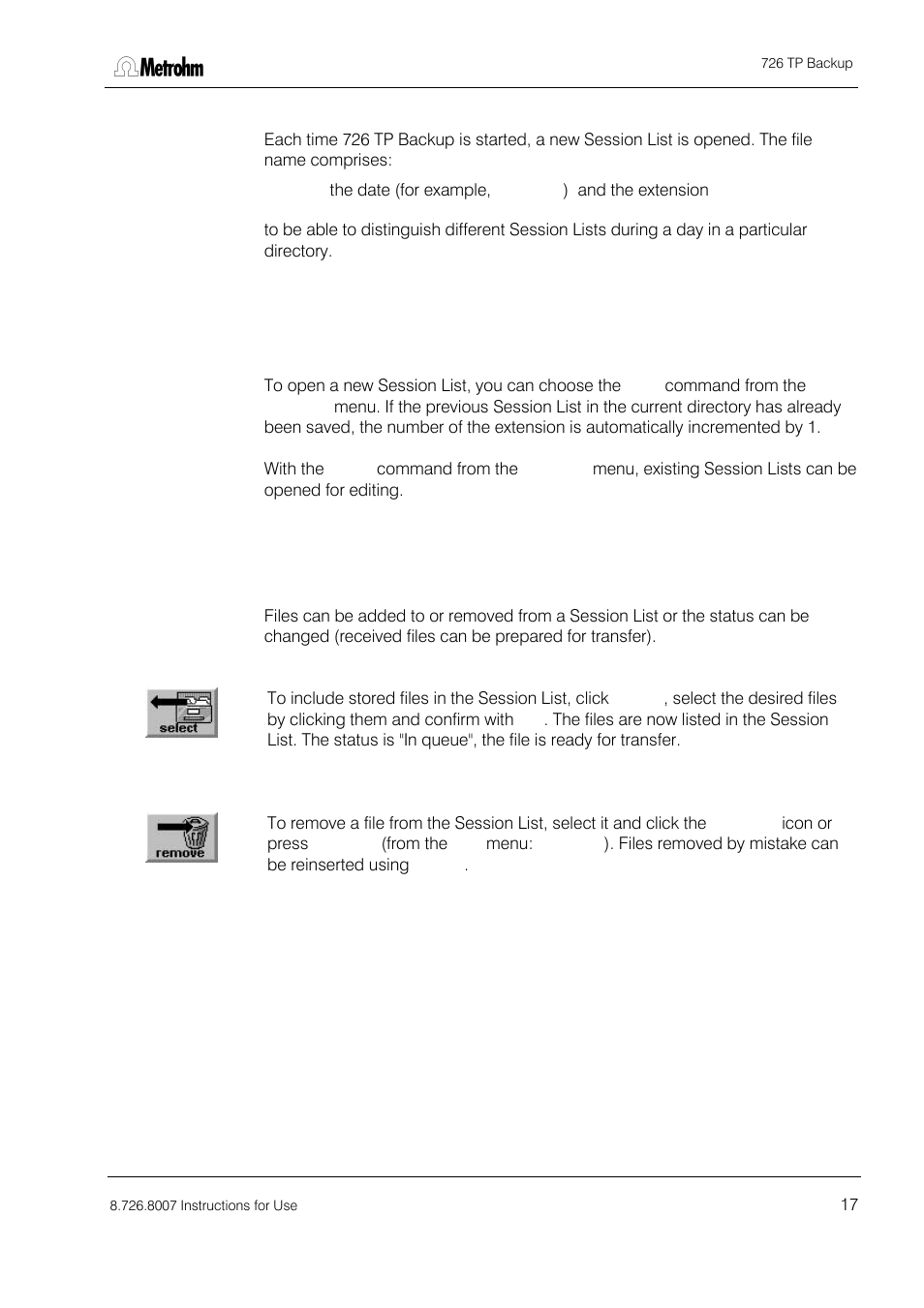 Metrohm 726 TP Backup User Manual | Page 18 / 28