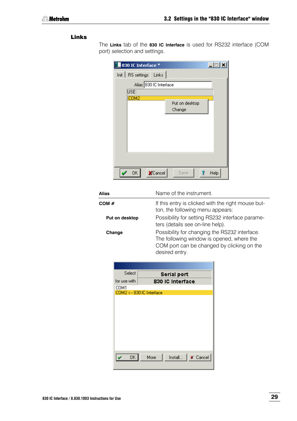 Metrohm 830 IC Interface User Manual | Page 35 / 51