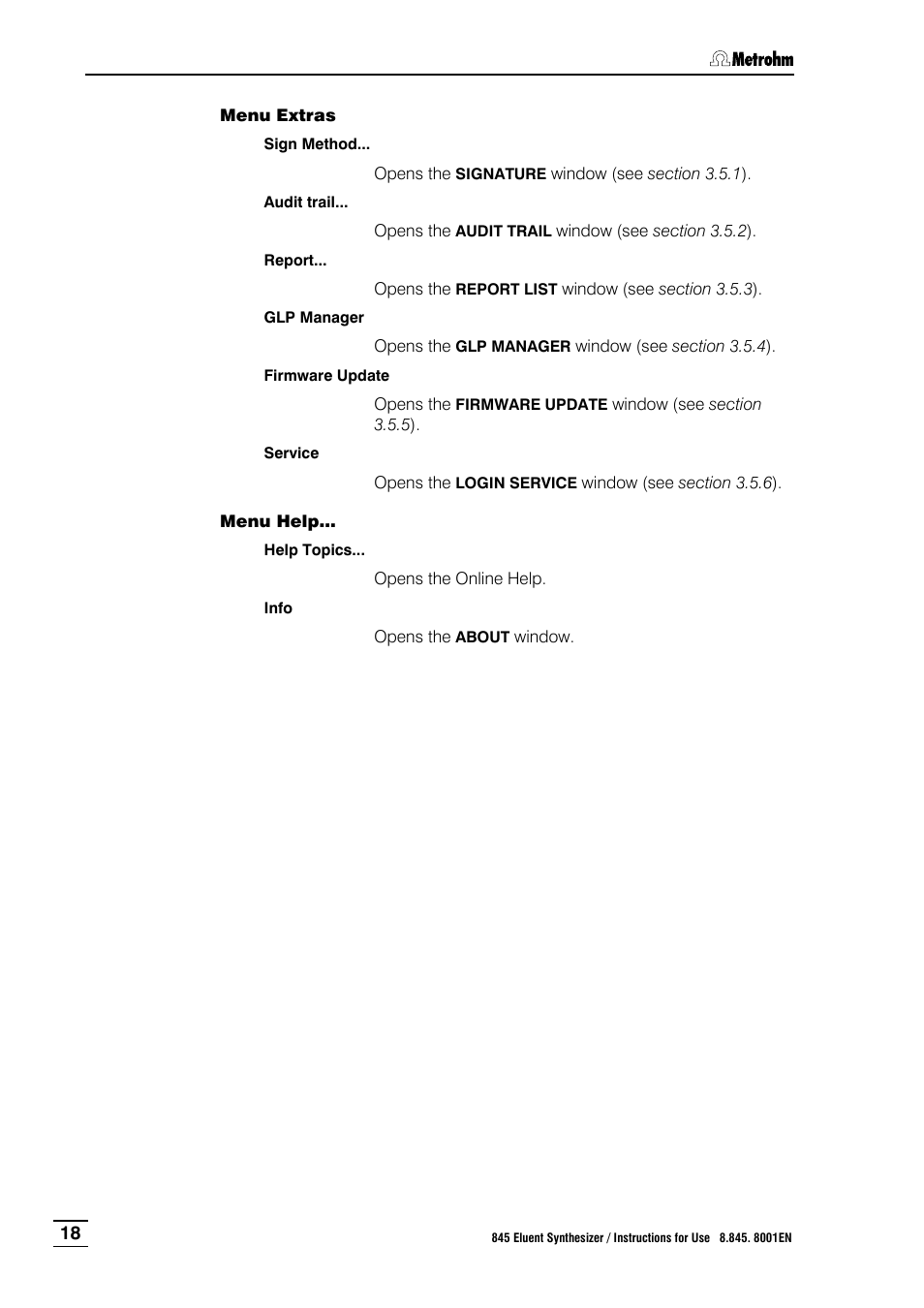 Metrohm 845 Eluent Synthesizer User Manual | Page 24 / 73