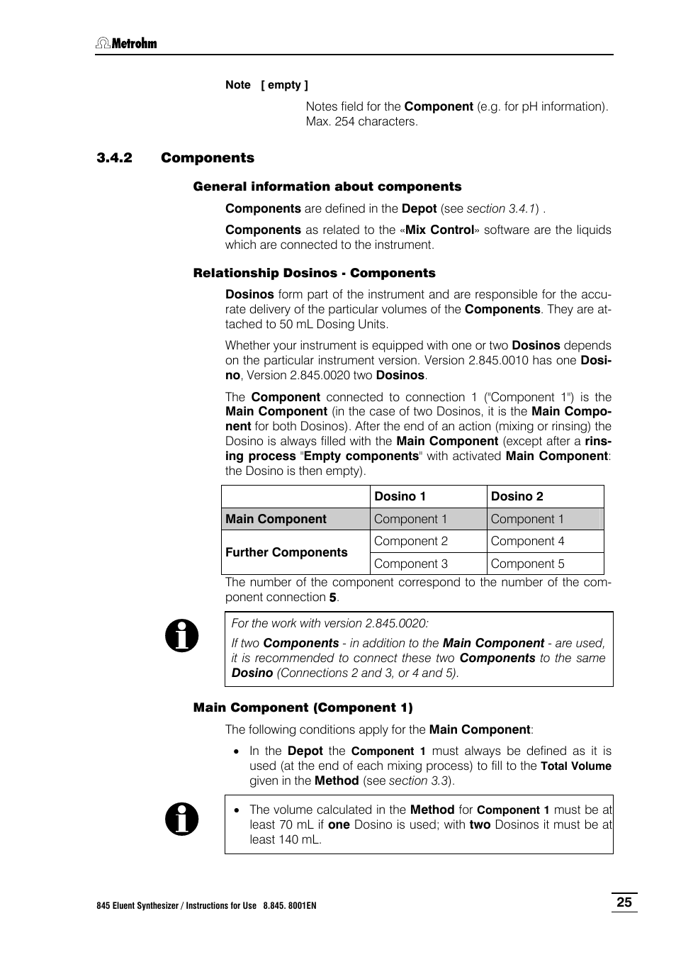 2 components, Components, 2). th | Metrohm 845 Eluent Synthesizer User Manual | Page 31 / 73