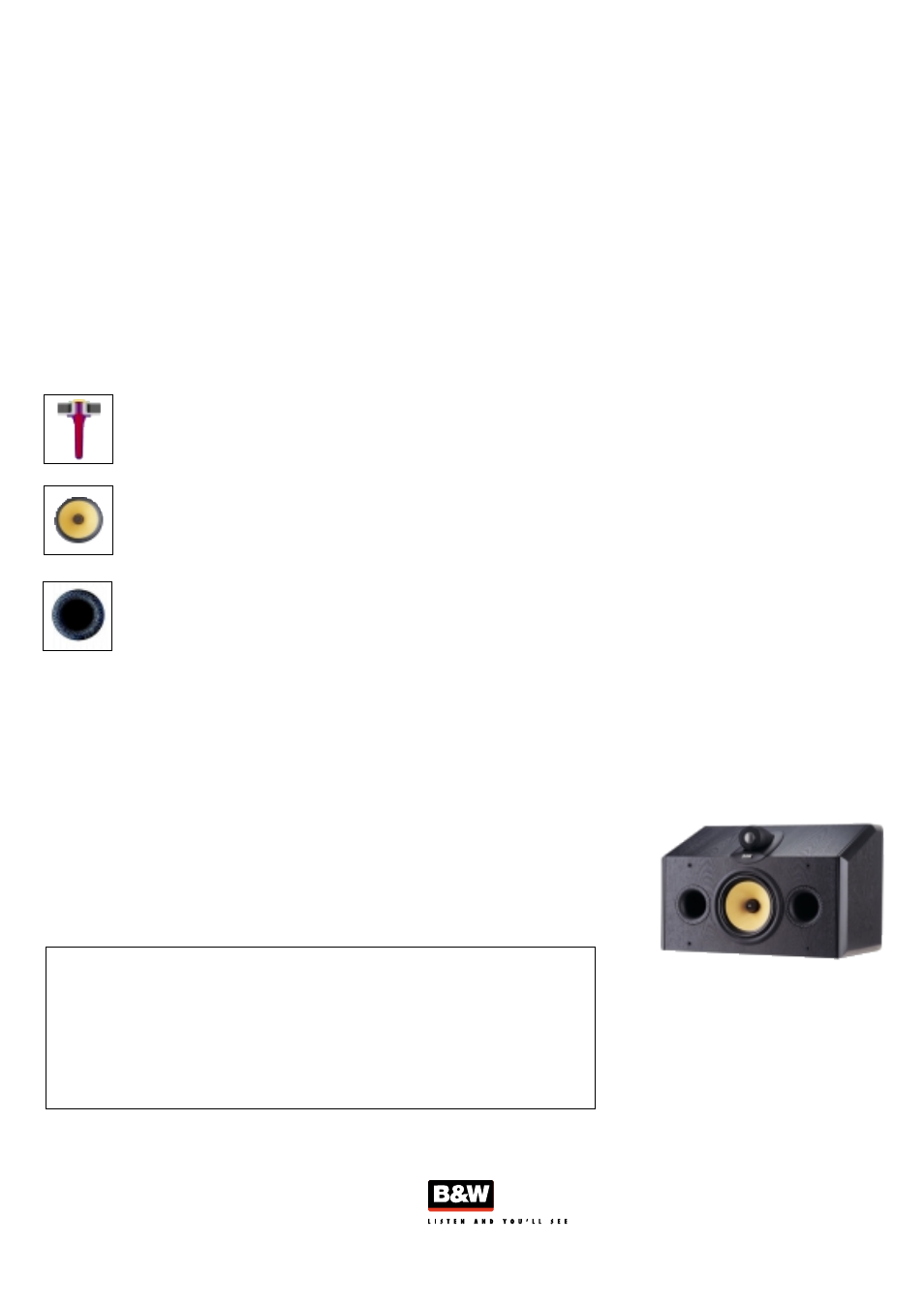 Bowers & Wilkins CDMCNT User Manual | 1 page