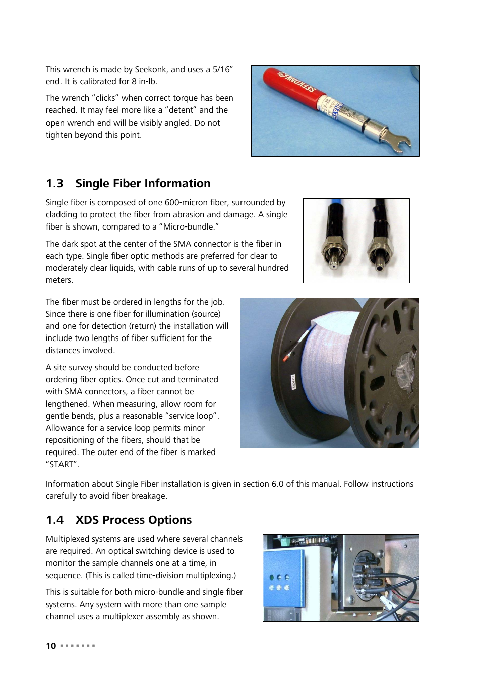 3 single fiber information, 4 xds process options, Single fiber information | Xds process options | Metrohm NIRS XDS Process Analyzer – SingleFiber User Manual | Page 12 / 91